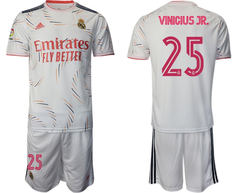Men 2021-2022 Club Real Madrid home white #25 Adidas Soccer Jersey